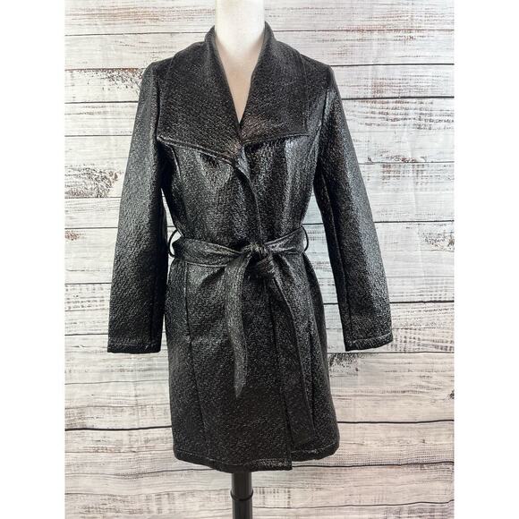 Weatherproof Vintage Women's Long Wrap Jacket w/ Belt size Small Career Church - Picture 2 of 15